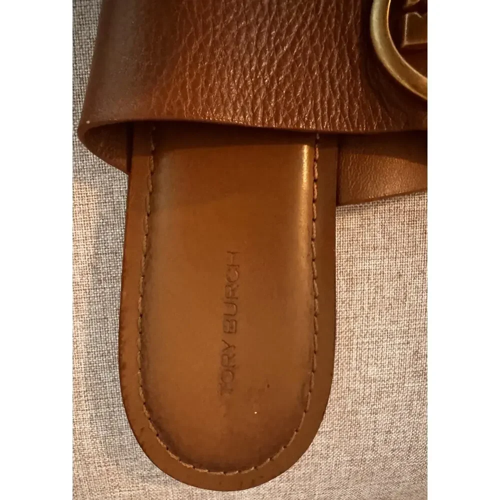 Tory Burch Benton Band Flat Sandal Tan Size 10
